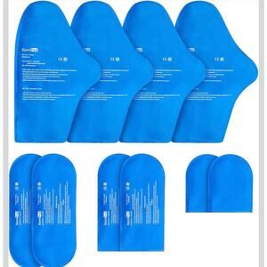 SuzziPad Replacement Ice Gel Packs for Cold Therapy Gloves and Socks 10 pc set